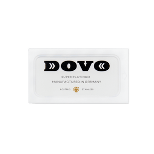 Double-edged Dovo Super Platinum razor blades, Made in Germany