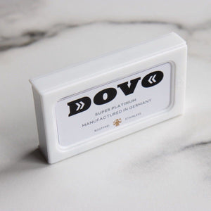 Double-edged Dovo Super Platinum razor blades, Made in Germany