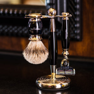 Edwardian Collection Synthetic Shaving Brush & Razor Set