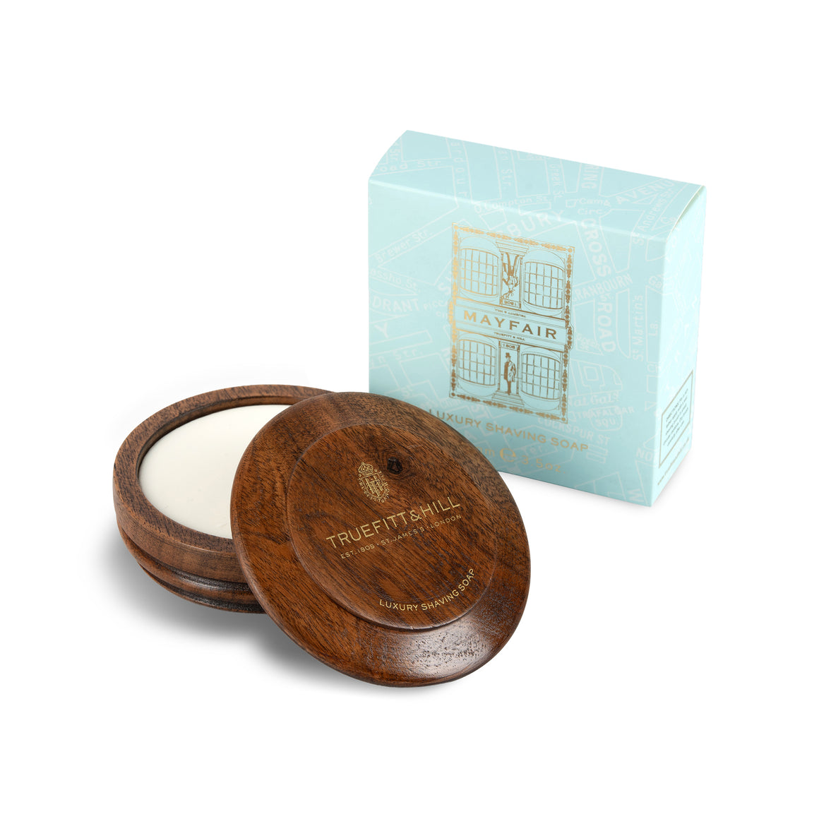 Mayfair Luxury Shaving Soap in Wooden Bowl