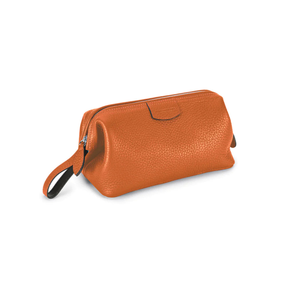 T&H Orange Nappa Wash Bag