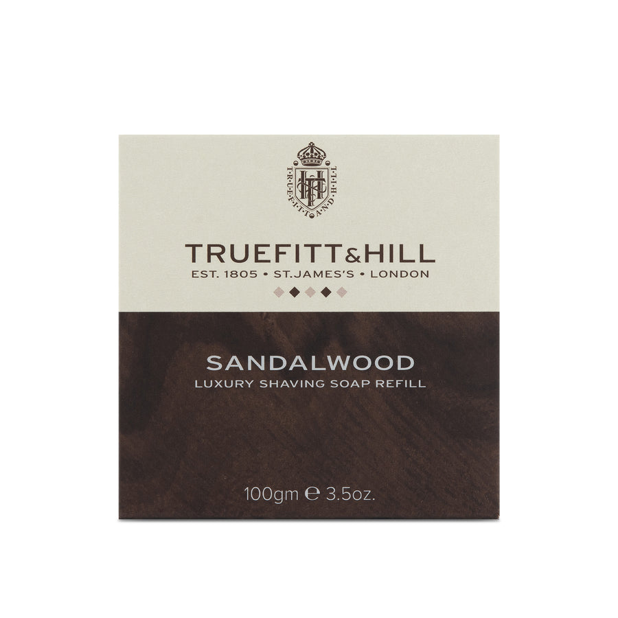 Sandalwood Luxury Shaving Soap Refill for Wooden Bowl