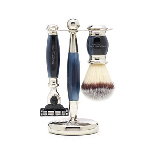 Edwardian Collection Synthetic Shaving Brush & Razor Set