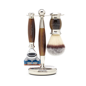 Edwardian Collection Synthetic Shaving Brush & Razor Set