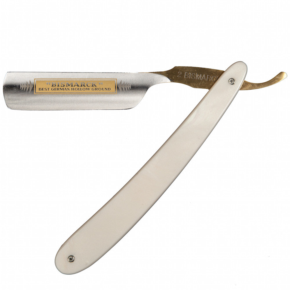 Dovo "Bismarck" Straight Razor, Pearl Acrylic, 6/8" - Truefitt & Hill Canada