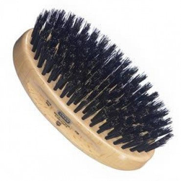 Kent Military Brush, Oval, Beechwood, Natural Shine Black Bristle Hairbrush - Truefitt & Hill Canada