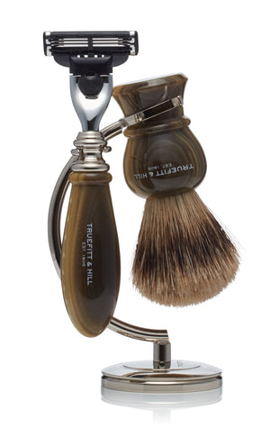 Regency Collection with Curved Stand - Shaving Brush & Razor Set