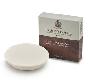 Sandalwood Luxury Shaving Soap Refill for Wooden Bowl