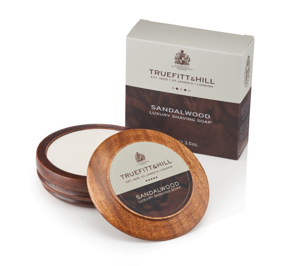 Sandalwood Luxury Shaving Soap in Wooden Bowl