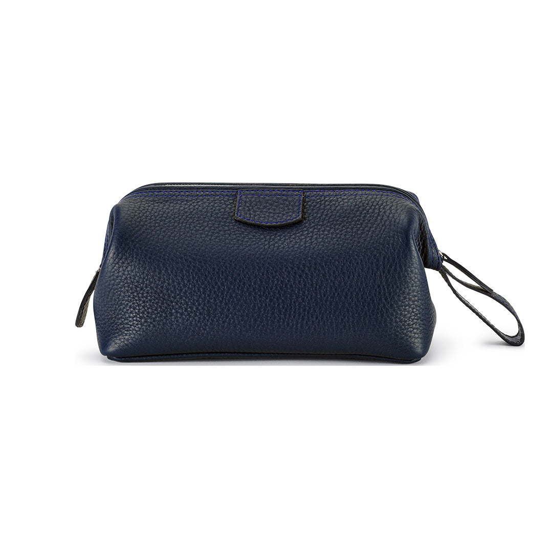 T&H Navy Nappa Wash Bag