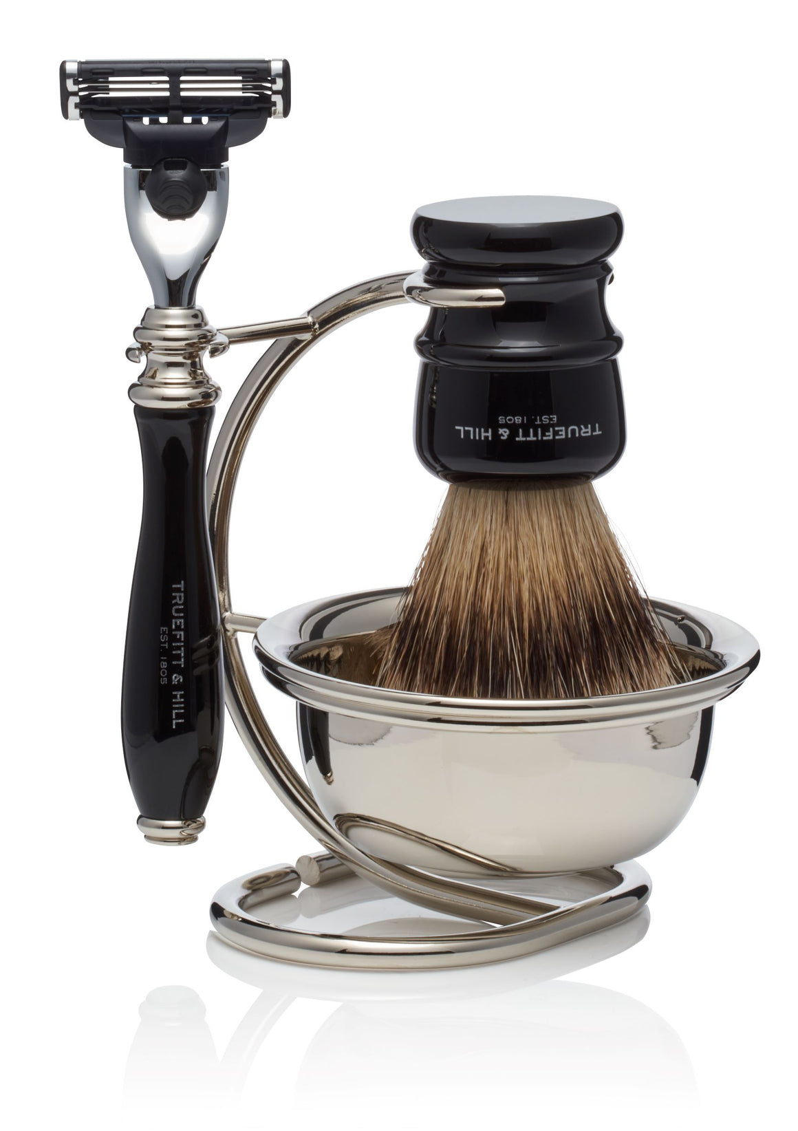 Wellington Collection with Bowl - Shaving Brush & Razor Set