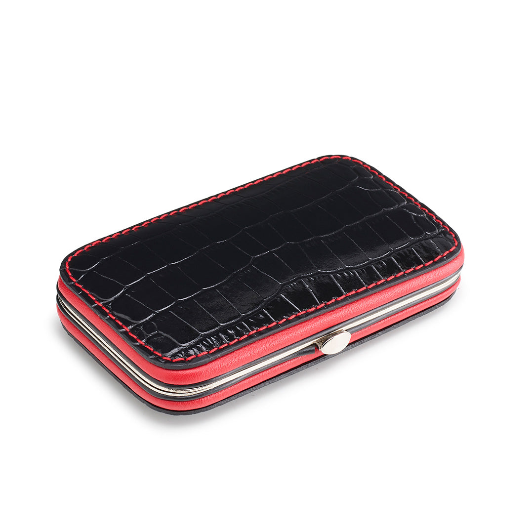 Textured Leather Manicure Set 5 Piece