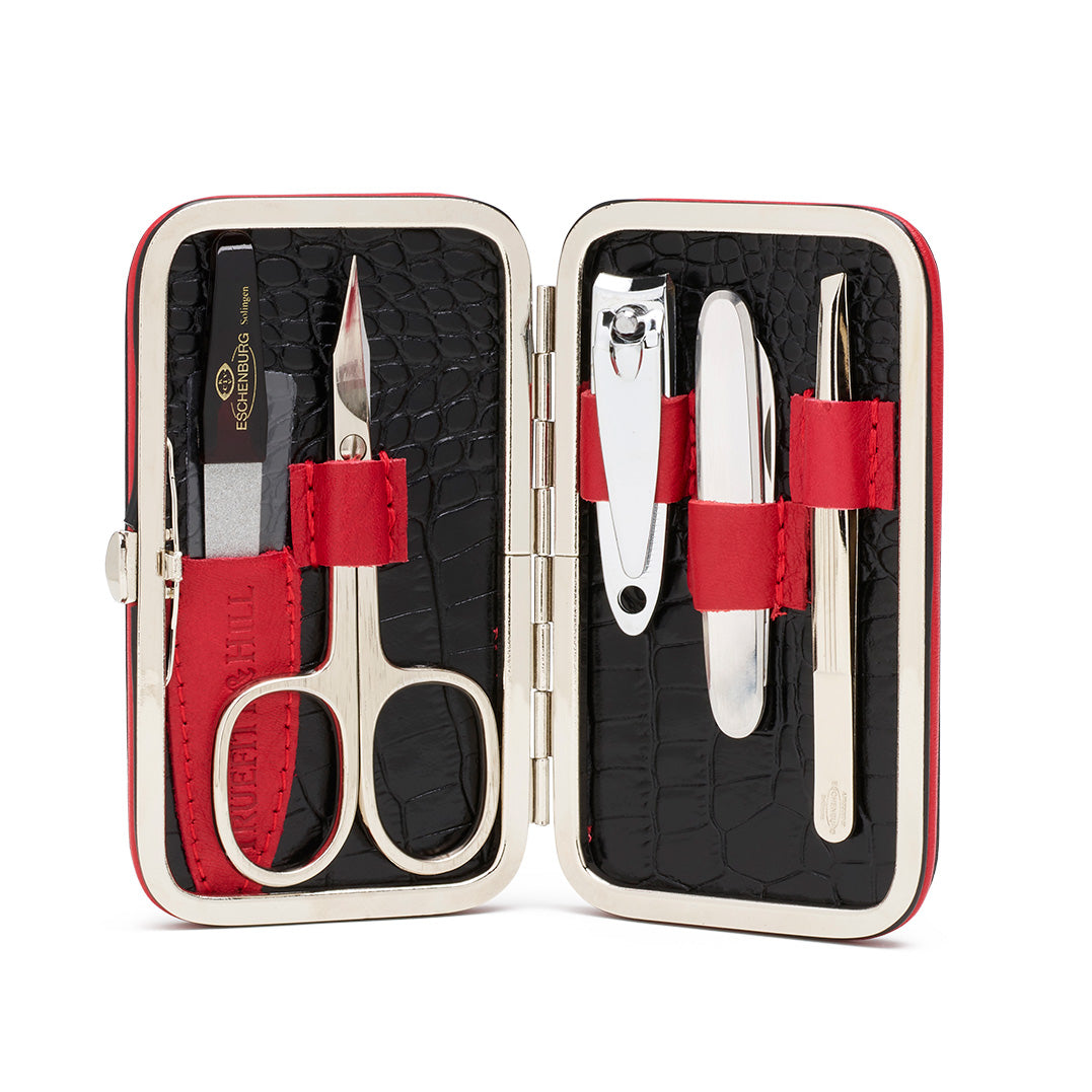 Textured Leather Manicure Set 5 Piece