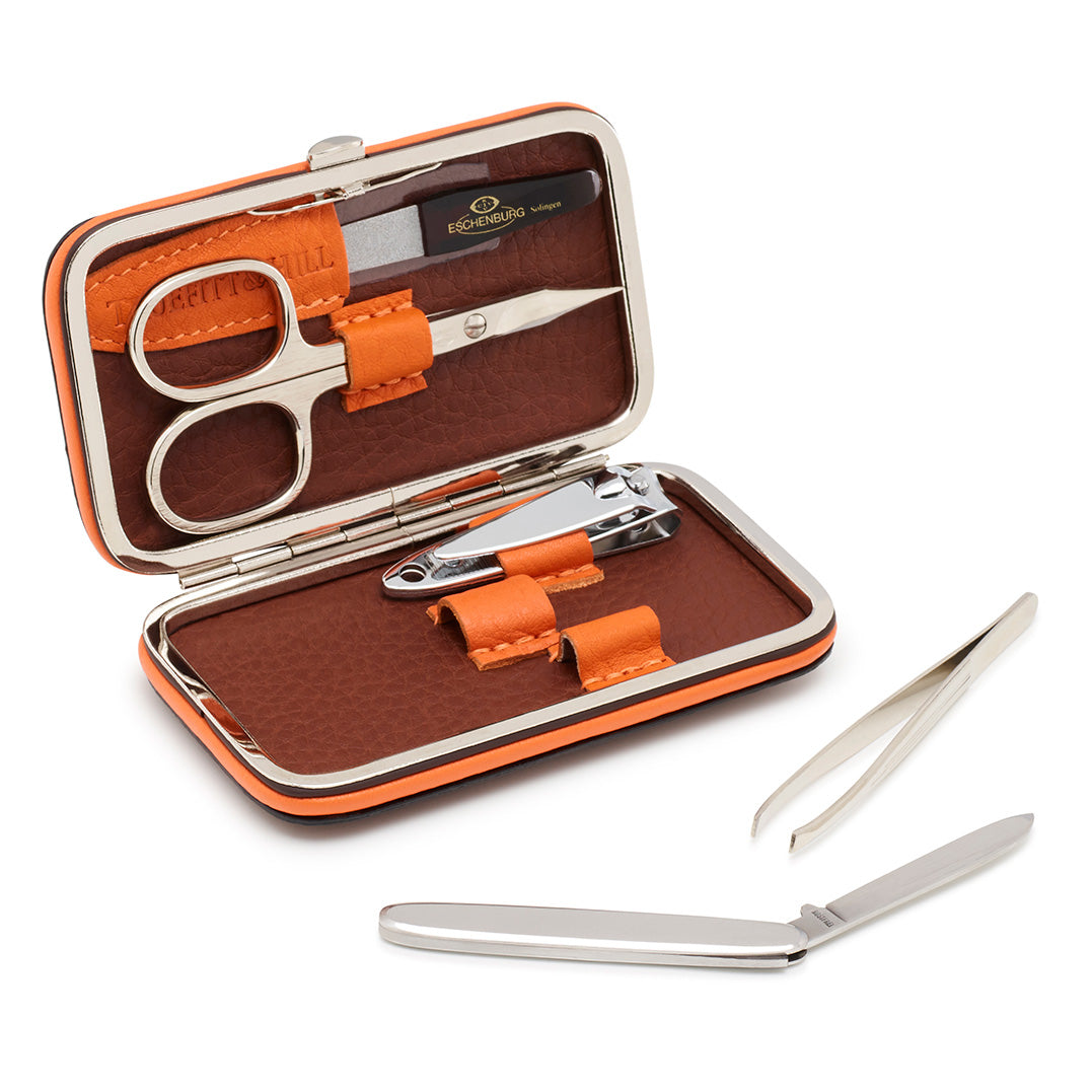 Textured Leather Manicure Set 5 Piece