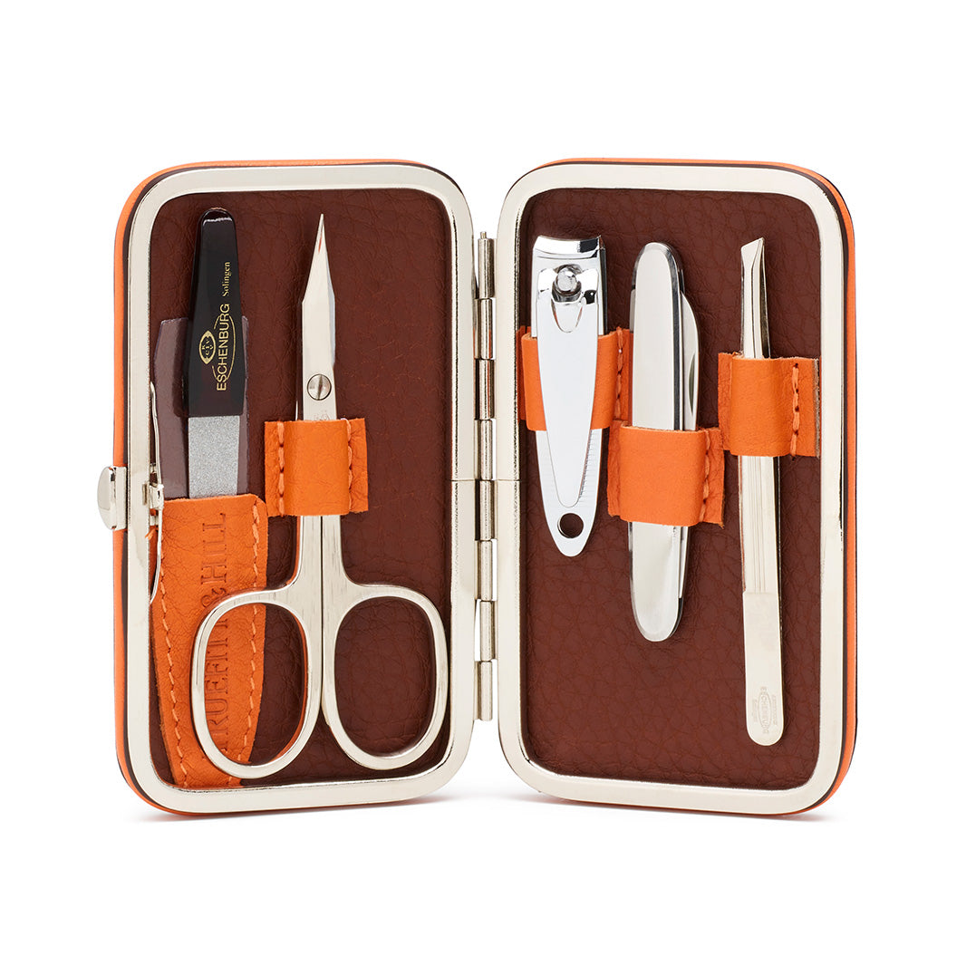 Textured Leather Manicure Set 5 Piece